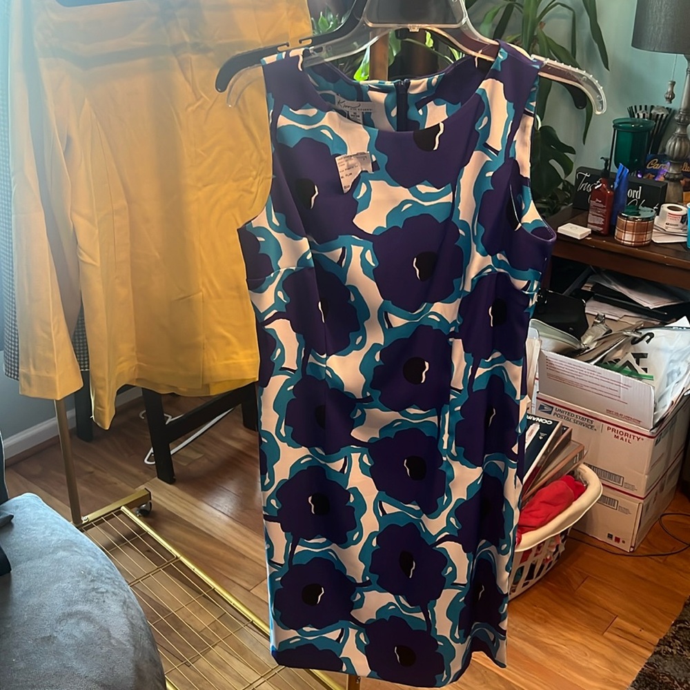 Kim Rodgers size 10 midi sheath dress. EUC beautiful colors, work/church/play